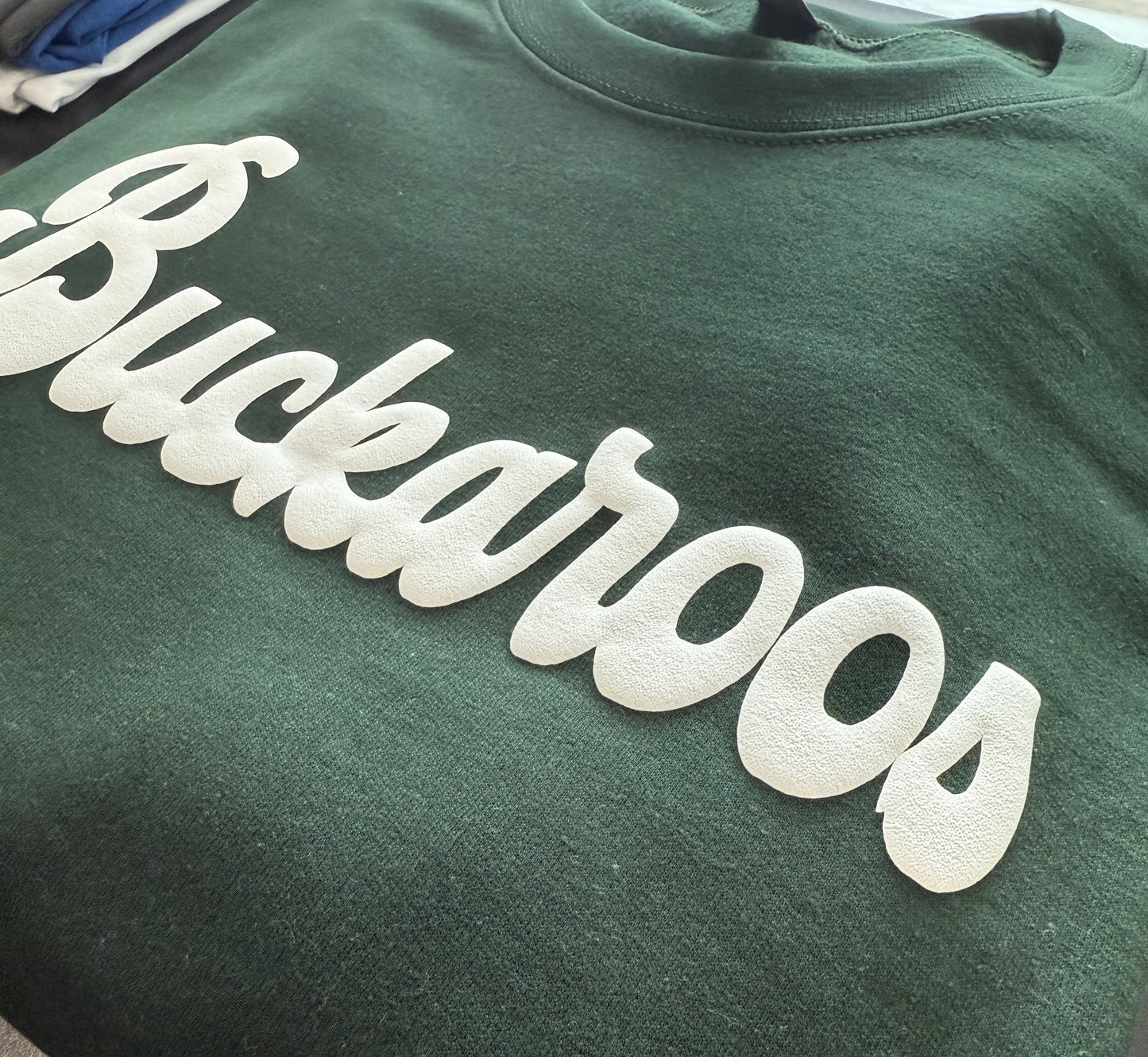 Custom Vintage Script Puff