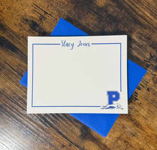 School/Company Branded Personalized Stationary Flat Cards with Envelopes