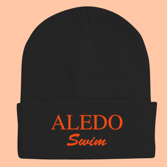 Aledo Swim Orange Embroidered Beanie