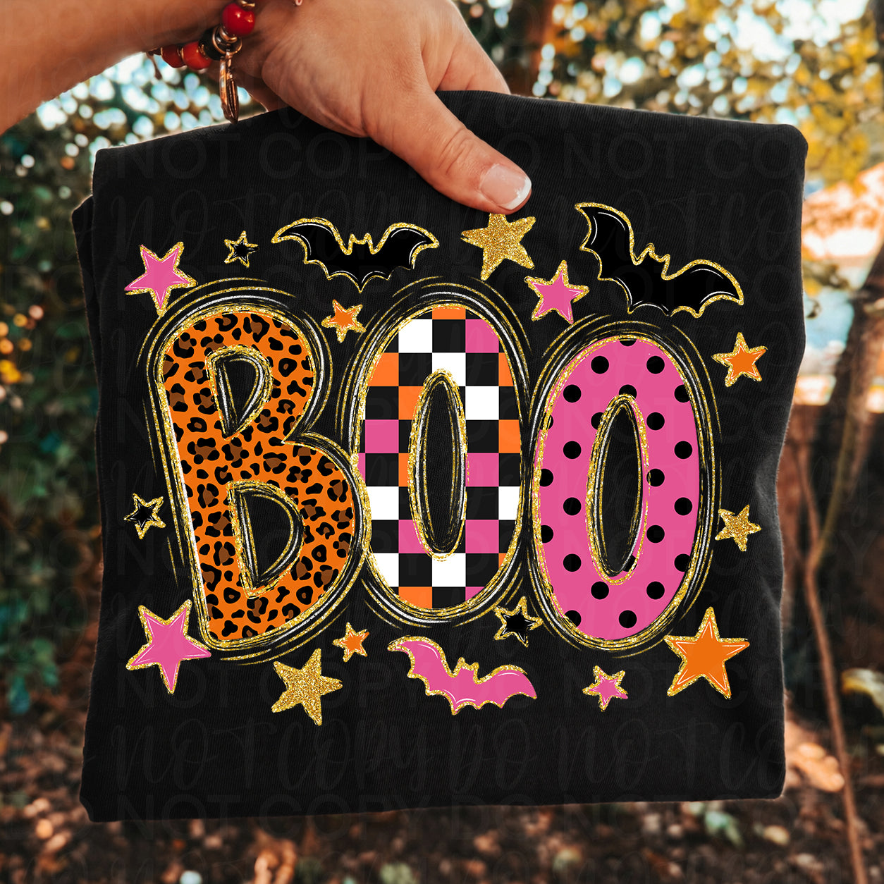 Boo Fun Patterns Halloween Tee