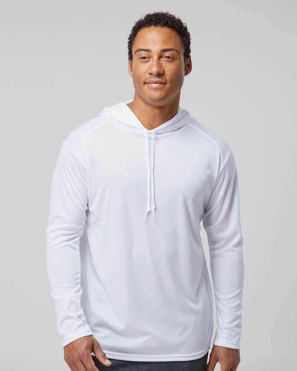 Custom Unisex B-Core Hooded Long Sleeve Performance Tee