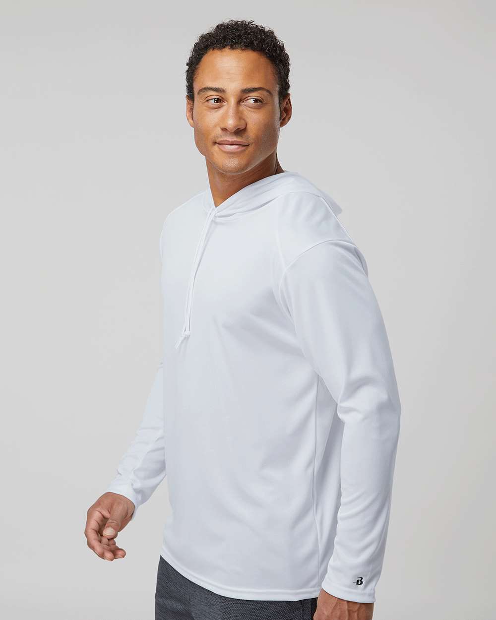 Custom Unisex B-Core Hooded Long Sleeve Performance Tee