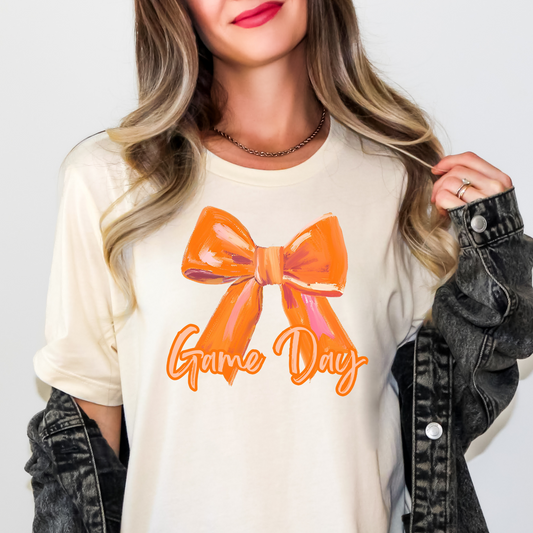 Vintage “Game Day” Bow – Orange