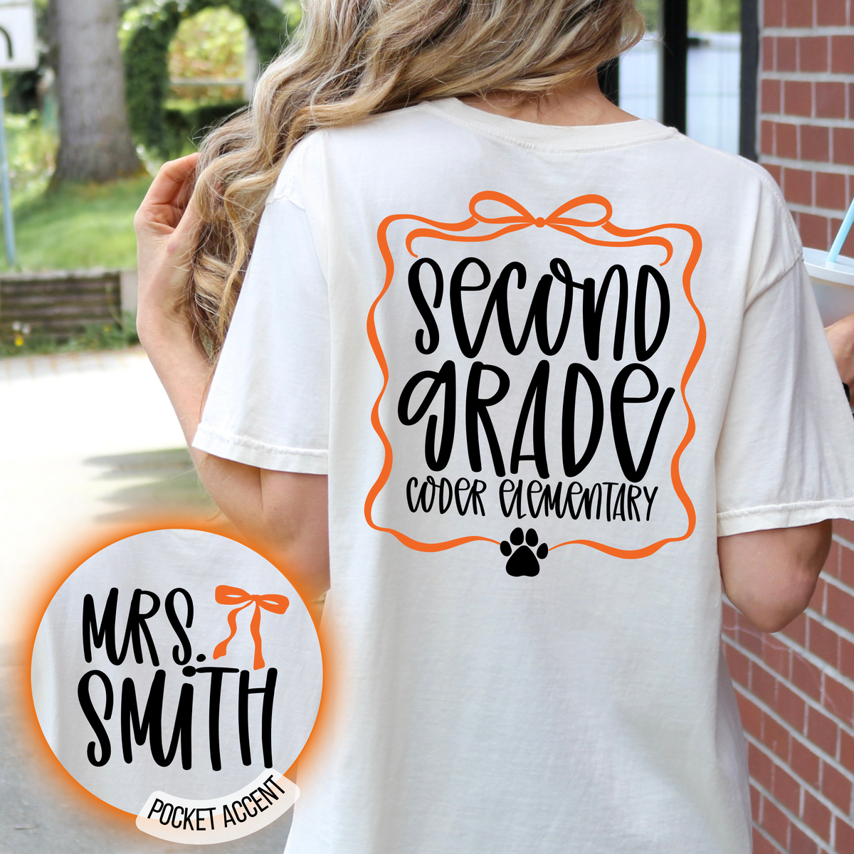 Ribbon & Mascot Teacher Tee – Personalized for Your School!