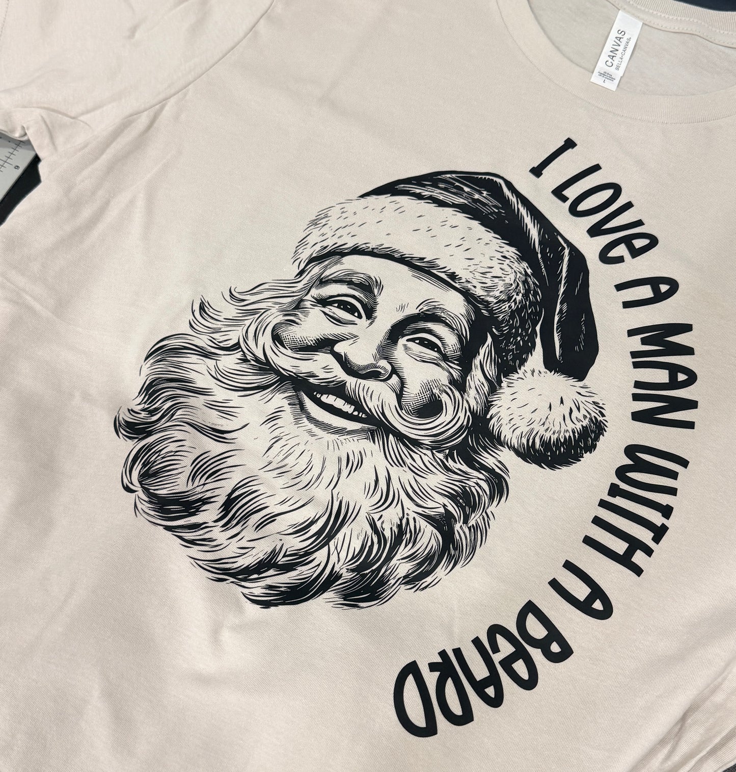 “I Love a Man with A Beard” Christmas Tee