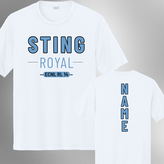 White Sting Royal Team Performance Tee