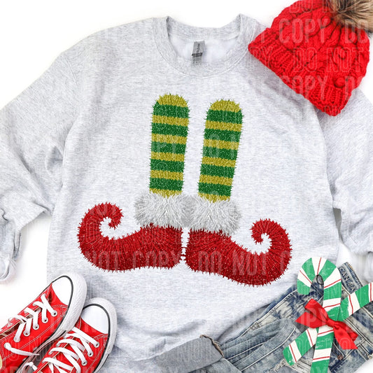 Sparkle & Stripe Faux Yarn Elf