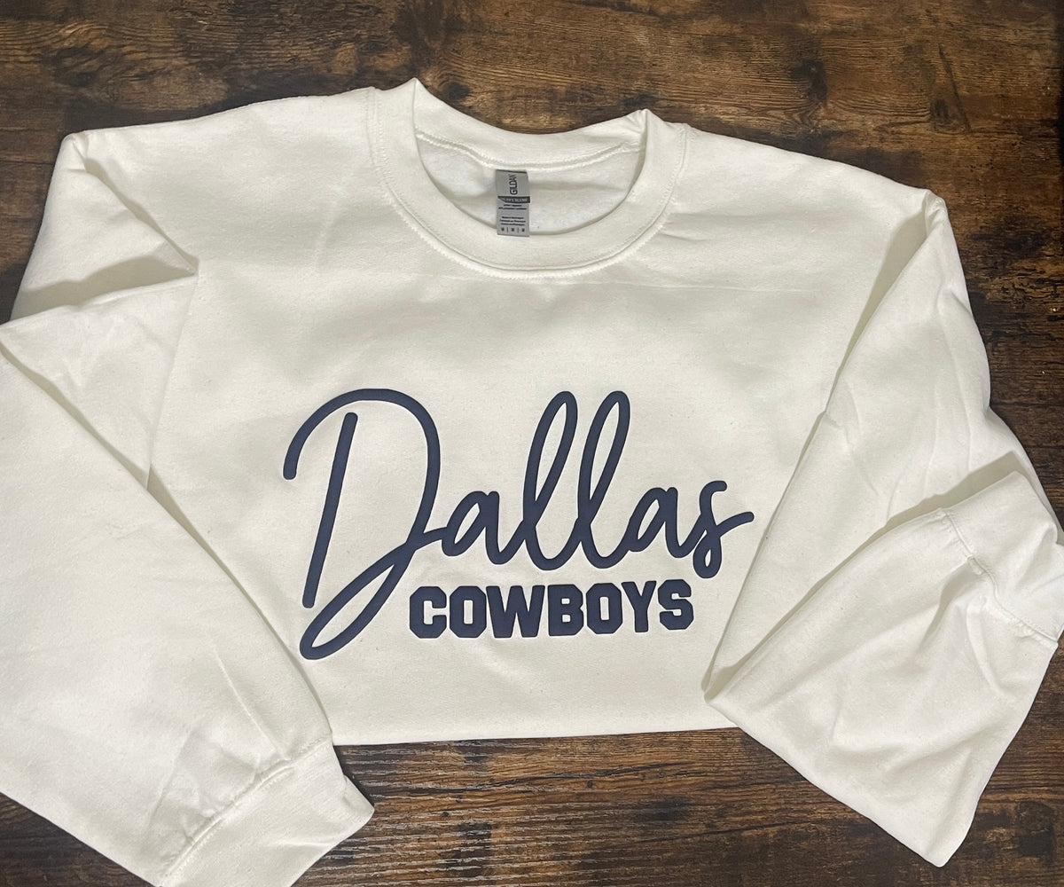 Dallas Cowboys 3D Puff Crewneck Sweatshirts