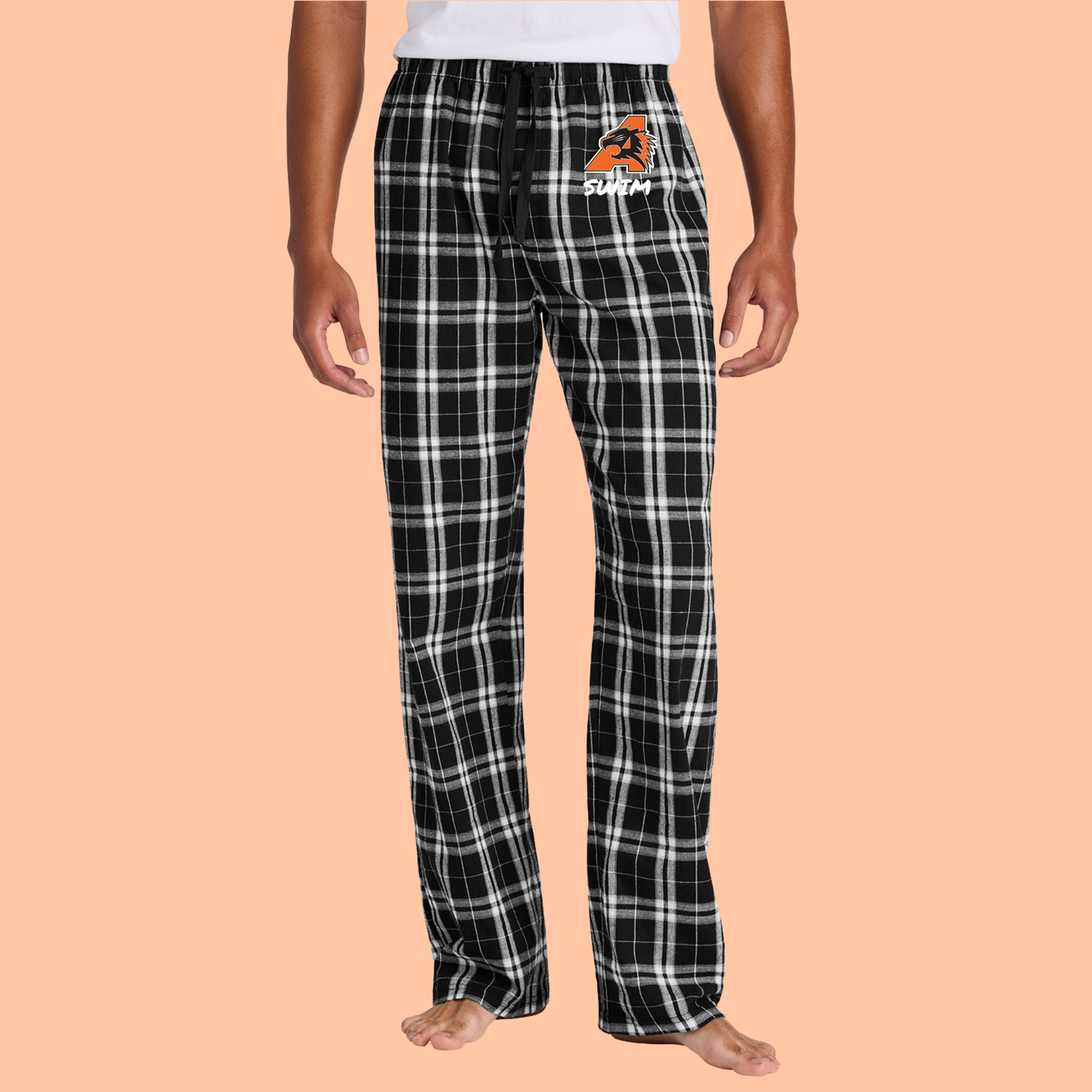Aledo Swim Black District Flannel Plaid Pant