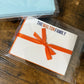 Modern Style Personalized Stationary Flat Cards with Envelopes