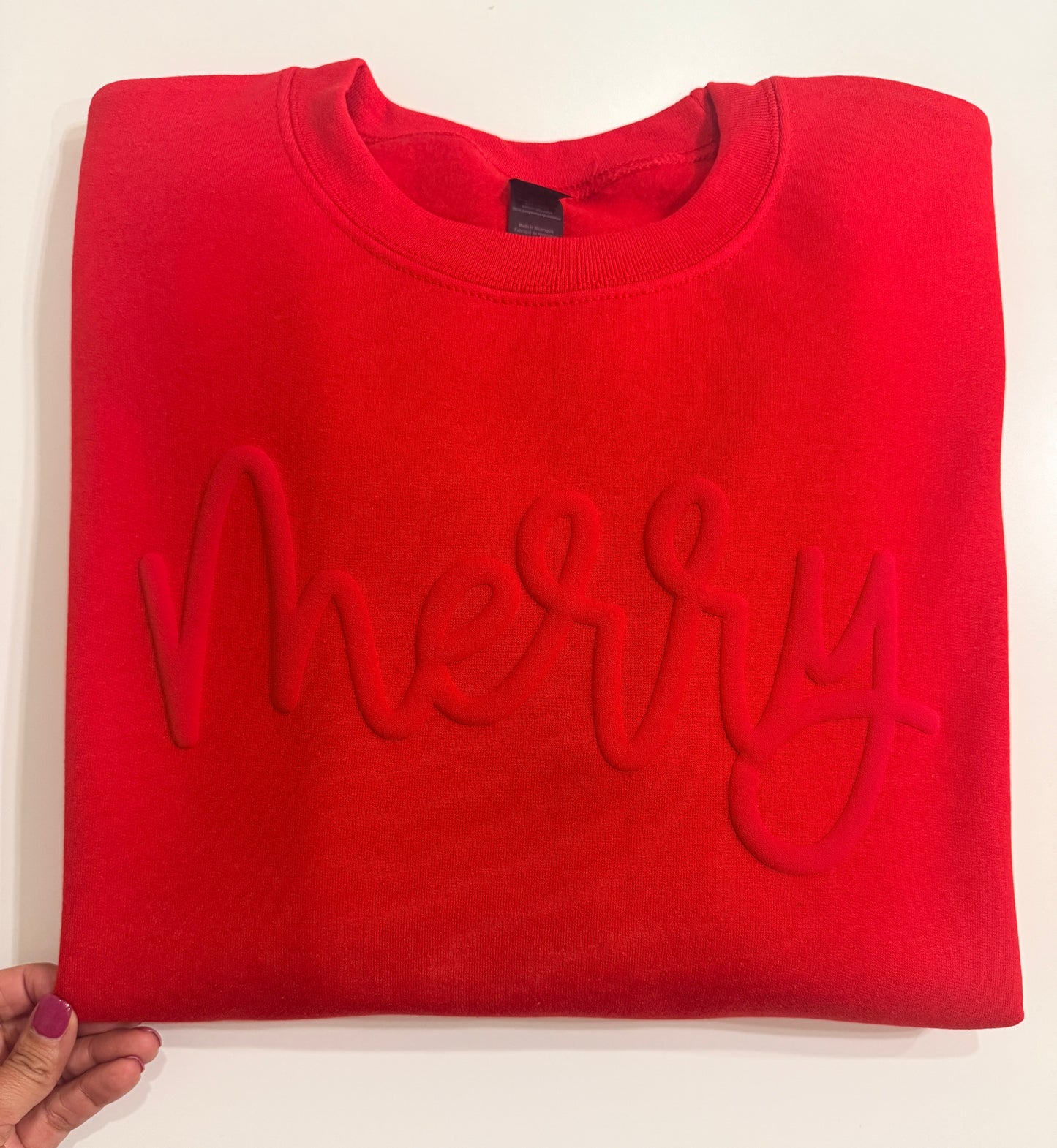 Handwritten Cursive Merry Sweatshirt