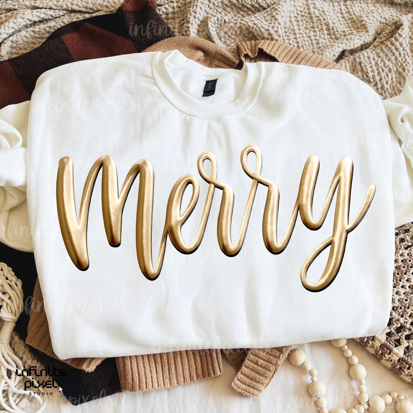 Merry Metallic Puff Shirt