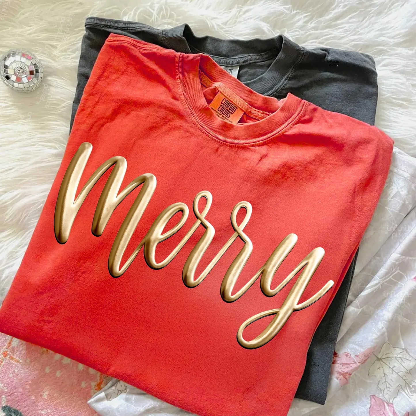 Merry Metallic Puff Shirt
