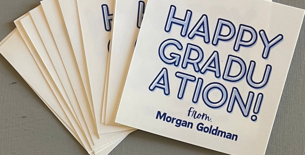 Personalized Gift or Sticker Tags: Happy Graduation Design