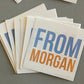 Personalized Gift or Sticker Tags: From "NAME"
