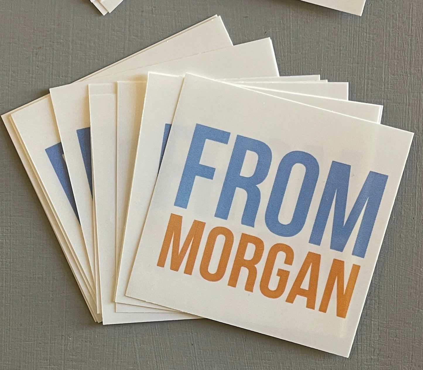 Personalized Gift or Sticker Tags: From "NAME"