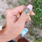 Plate Style Hand Stamped Ring