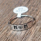 Plate Style Hand Stamped Ring