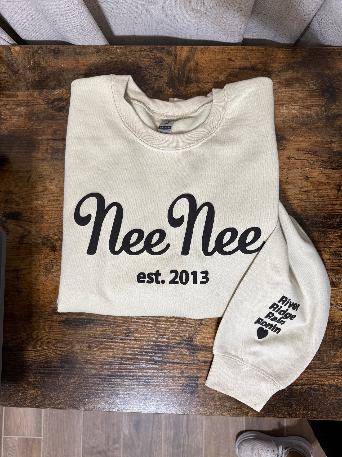 Personalized Name 3D Puff Vinyl Crewnecks