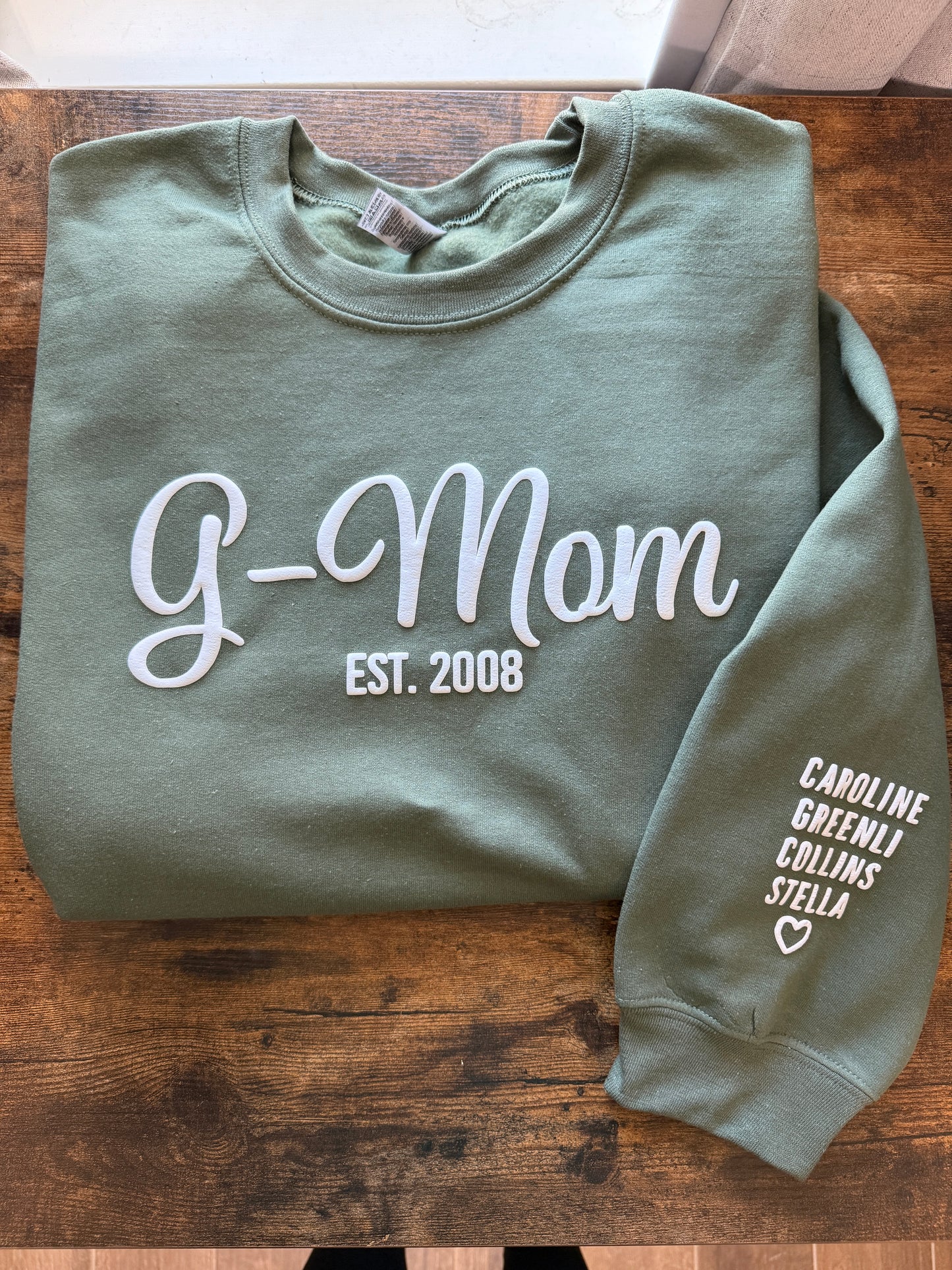 Personalized Name 3D Puff Vinyl Crewnecks