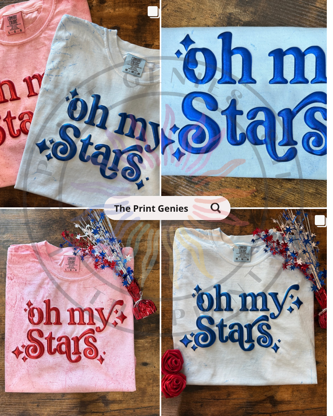 Oh My Stars Puff Colorblast Tees