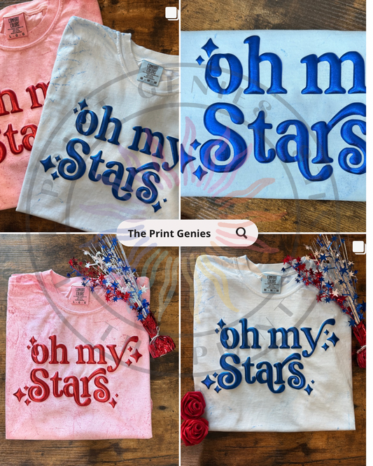 Oh My Stars Puff Colorblast Tees