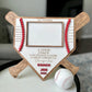 Personalized Baseball Coach Gift | Custom Team Photo Plaque | Home Plate Display