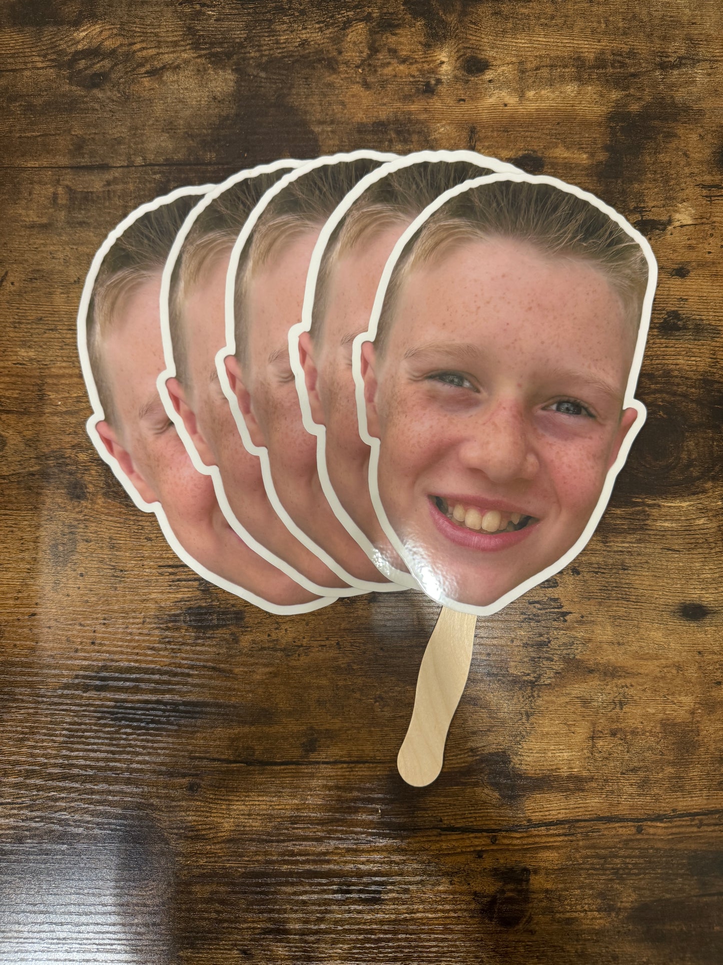 Custom Head on a Stick Fan – Personalized Photo Prop