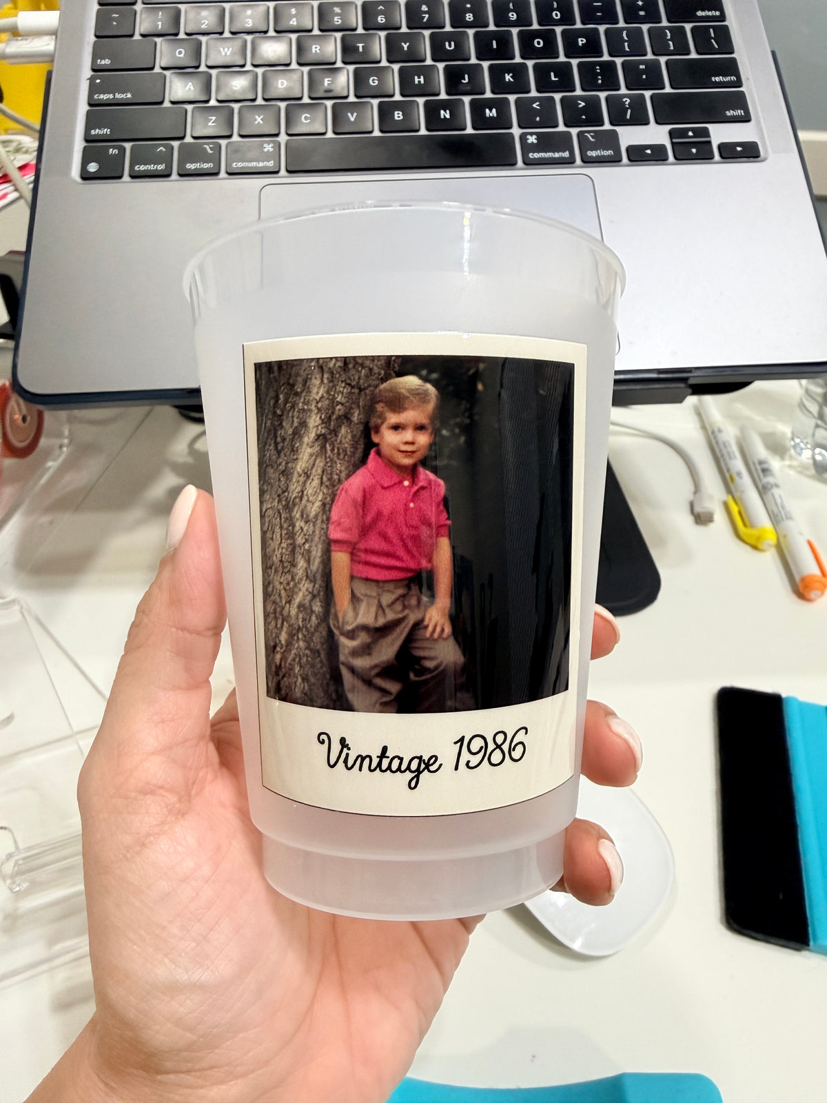 Personalized Frosted Party Cups – 16 oz Reusable Cups
