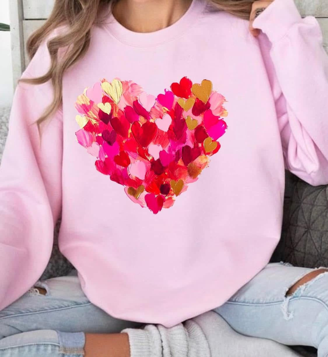 Painted Hearts Print Shirt