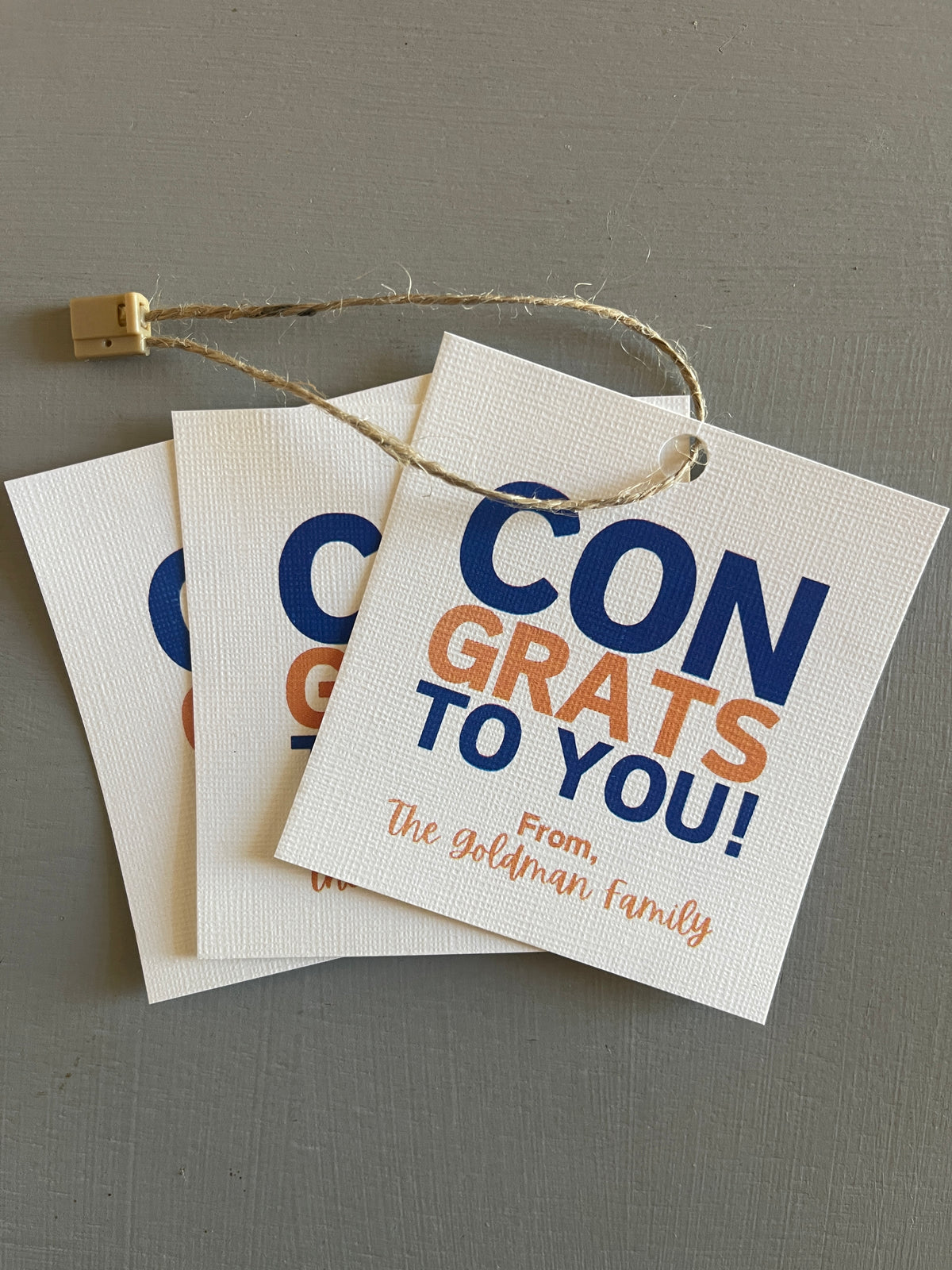 Personalized Gift or Sticker Tags: Congrats to You!