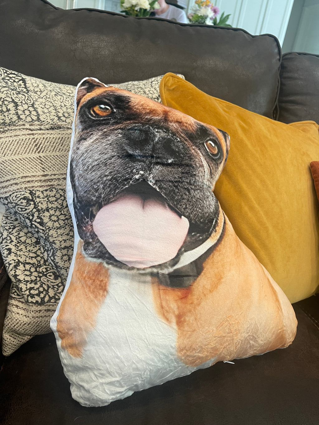 Custom Pet Dog Cat Photo Shaped Pillow