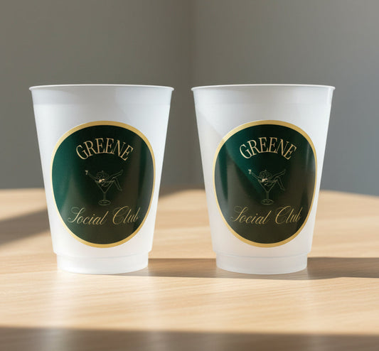 Personalized Frosted Party Cups – 16 oz Reusable Cups