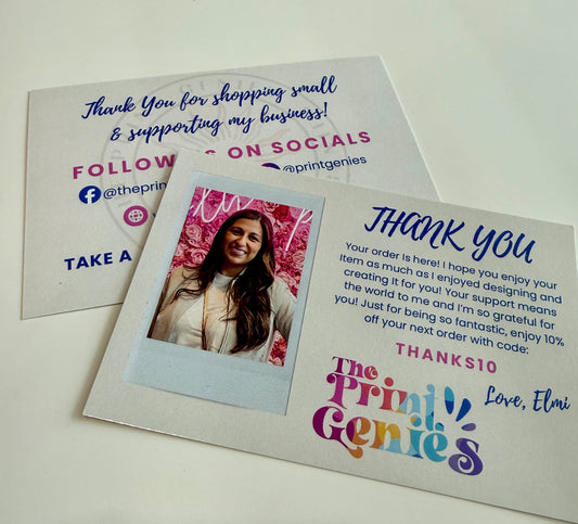 Custom Packaging Insert Cards 4x6