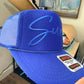 Blue Surf Metallic Puff Trucker Hat