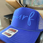 Blue Surf Metallic Puff Trucker Hat
