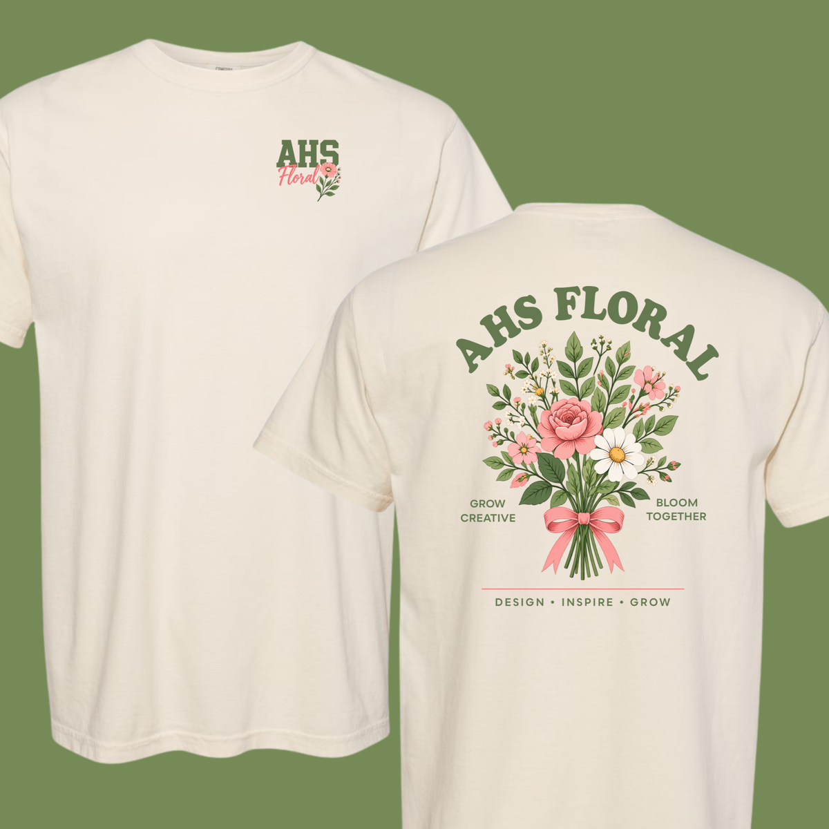 2026 AHS Floral Comfort Colors Tee