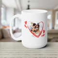 Love Mug Couples Photo with Names Personalized Mug 15oz