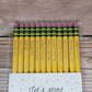 Set of 12 Laser Engraved Custom Name, Grammar, or Positive Affirmation Pencils