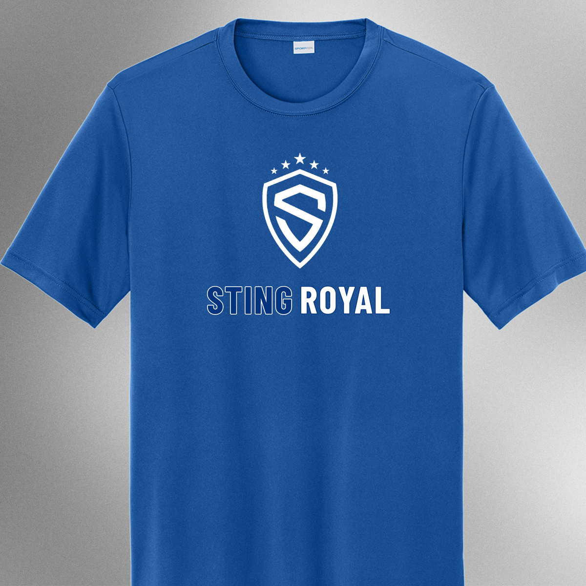 Royal Blue Sting Royal Logo Team Performance Tee