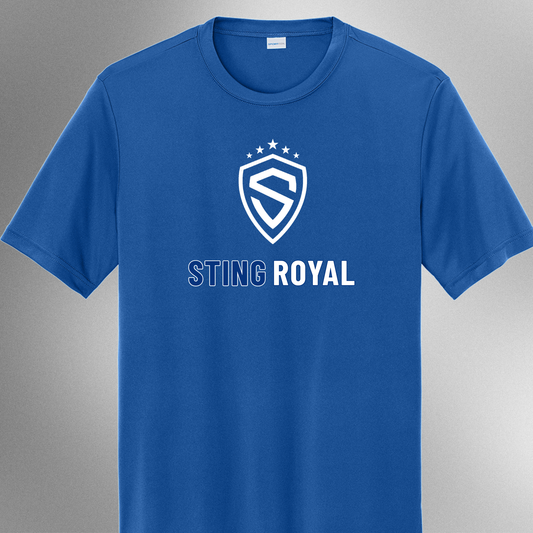 Royal Blue Sting Royal Logo Team Performance Tee