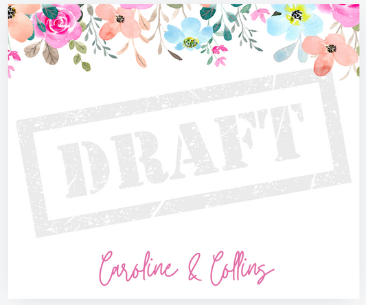 Spring Floral Stationary Flat Cards with Envelopes