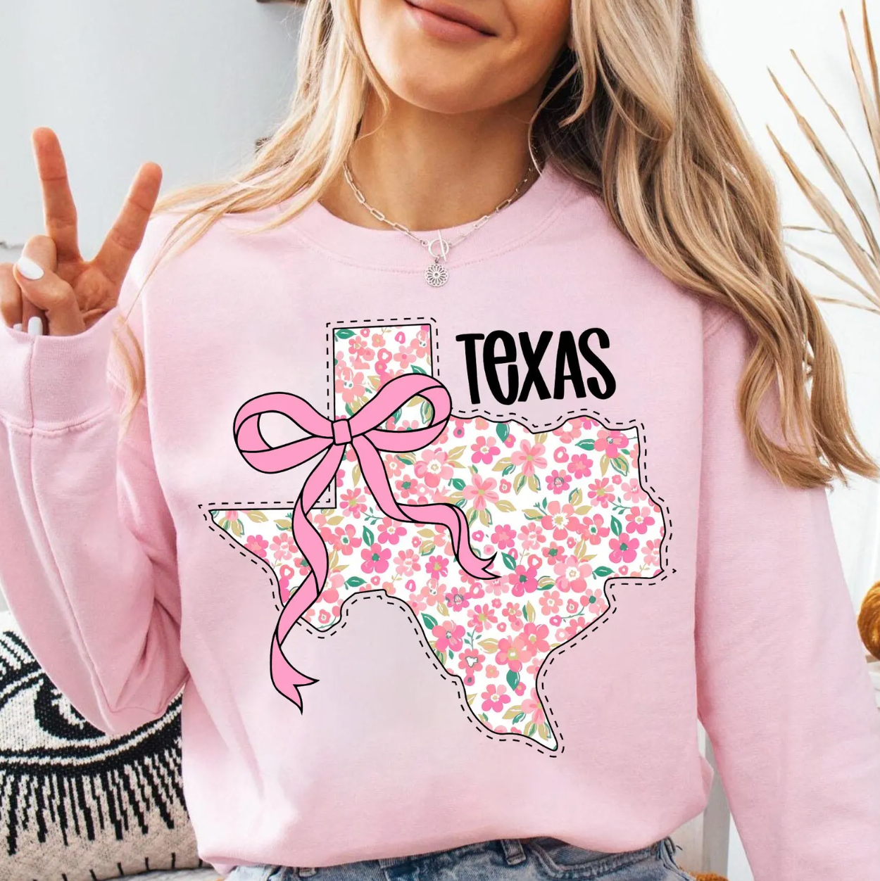 Texas Floral Bow Shirt