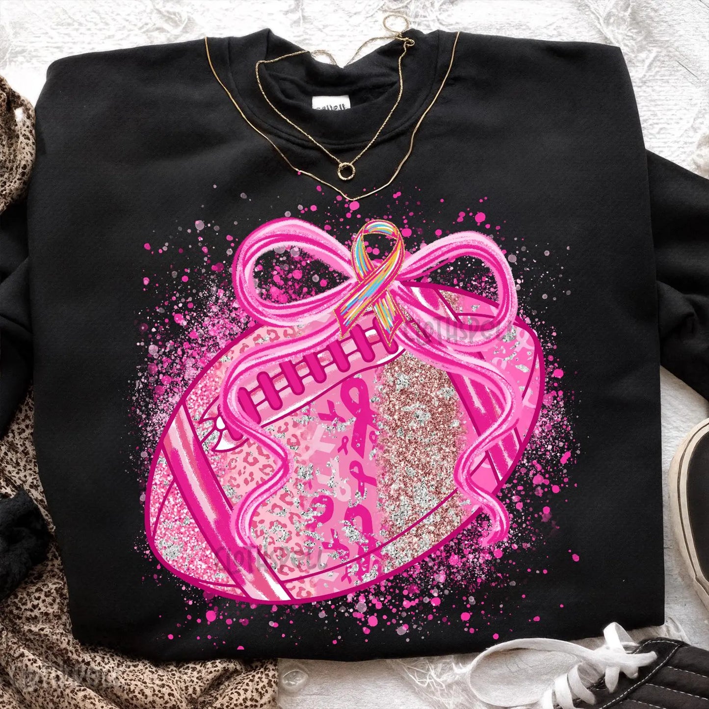 Sparkle Pink Out Football