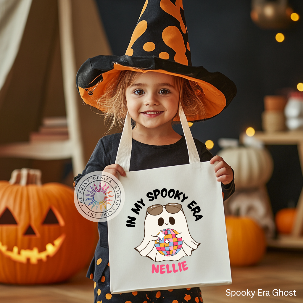 Personalized Halloween Trick or Treat Canvas Tote Bag