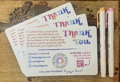 Custom Packaging Insert Cards 4x6