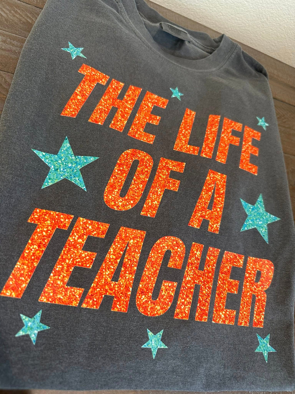 Teacher Era Faux Glitter Shirt
