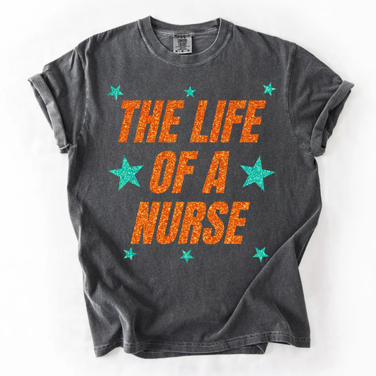 Nurse Era Faux Glitter Shirt