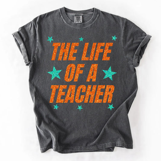 Teacher Era Faux Glitter Shirt