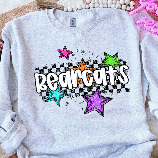 Bright Checkered Star Custom Mascots Shirt